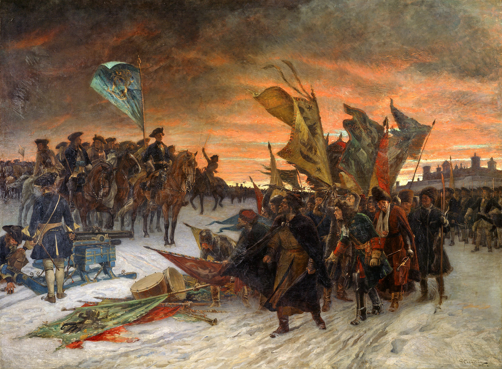 Победа шведов в битве при Нарве