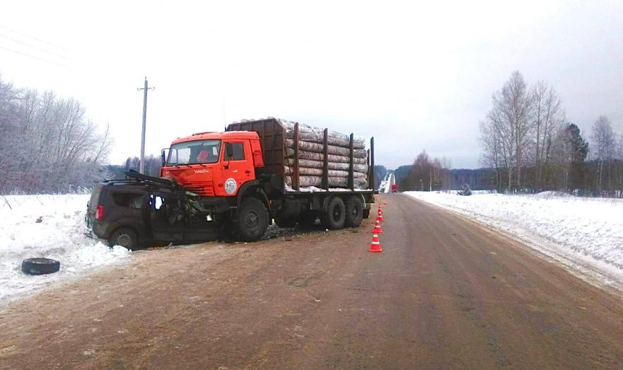 Четыре человека погибли в ДТП с участием лесовоза в Кировской области