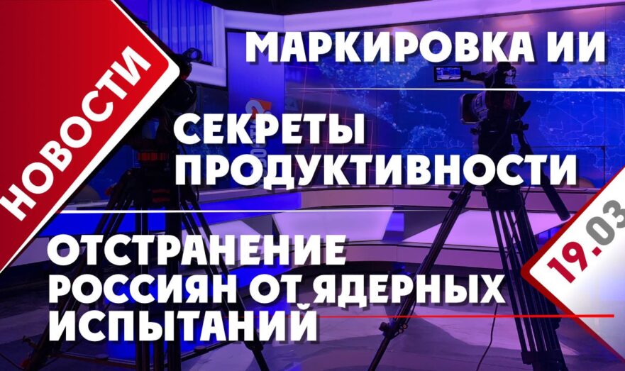 Маркировка ИИ, отстранение россиян от ядерных испытаний и секреты продуктивности