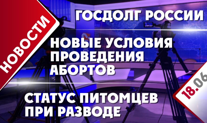 Новые условия проведения абортов, госдолг России и статус питомцев при разводе